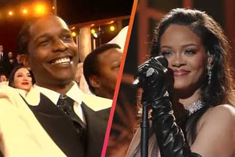 Rihanna Performs Lift Me Up at 2023 Oscars as A$AP Rocky Cheers Her On!