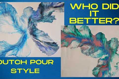 ABSTRACT ART created using HOUSEHOLD objects!! HAIRDRYER art BLOW OUT Acrylic Painting tutorial #312