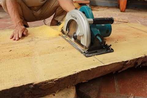 Amazing Creative Woodworking Skills Of Talented Carpenter // Process Build A Table Simple and Easy