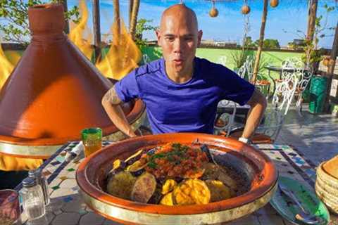 BIGGEST TAGINE IN MOROCCO! Moroccan Street Food in Marrakech - Sfenj, Pastilla + Marrakesh Food Tour
