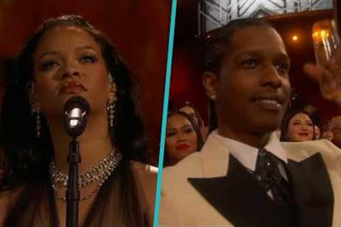 Rihanna's Beau A$AP Rocky Gets Emotional Over Her Powerful Oscars Performance