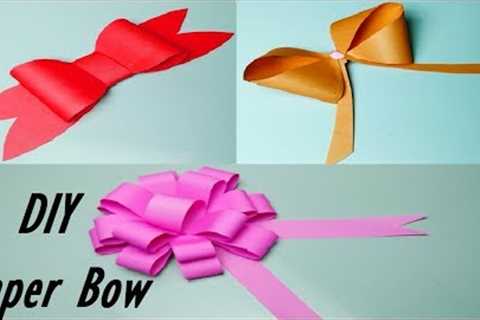 How to Make - Easy Paper Bow Gift Box Decoration Ideas