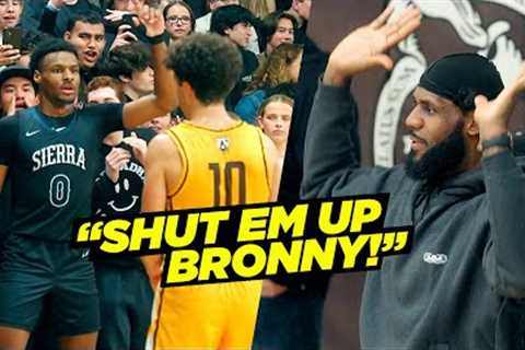 Bronny James SHUTS DOWN Trash Talkers!! BIG TIME DUNK Had LeBron TURNT UP!!