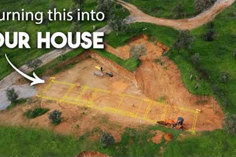 Building A House Start To Finish | Episode 1: Site Prep and Digging Footings