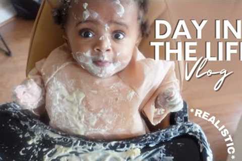 REALISTIC DAY WITH A 1 YEAR OLD | cooking + getting ready + shopping +  learning swahili