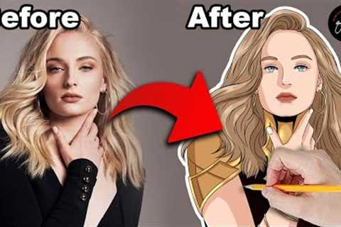 Sophie Turner - unique wedding anniversary gifts for couples in Gantstudio - Custom Anime Portrait