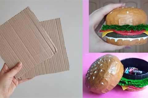 Easy DIY Burger Box| Using Cardboard| Handmade Craft| Best out of waste