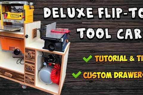 Deluxe Flip Top Tool Cart: How to make a custom tool stand with storage and versatility