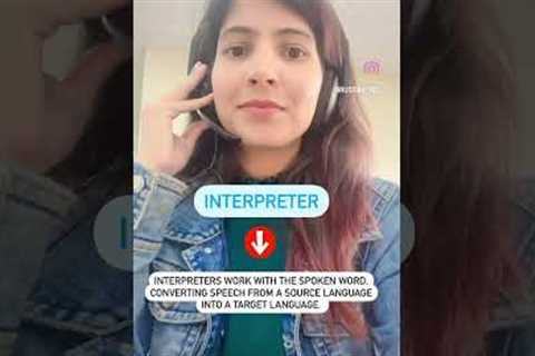 What does an interpreter do? #career #professional  #language #foreignlanguage #interpretation