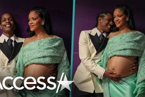 A$AP Rocky Cradles Rihanna's Baby Bump After Her 2023 Oscars Performance