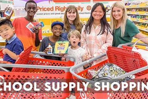 BACK TO SCHOOL SHOPPING HAUL! // School Supplies for 7 kids!