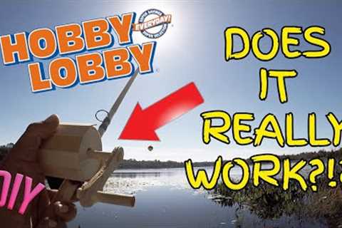 DIY Homemade Fishing ROD REEL and TACKLE!! $25 Hobby Store Fishing Challenge!!