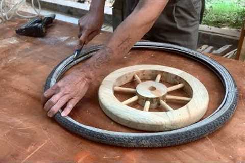 Very Effective Old Wood Reuse Project // How To Make A Unique Art Flower Car For Garden Decoration