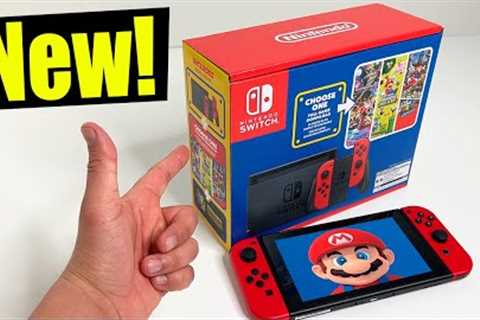 New Nintendo Switch Bundle | Mario Choose One Unboxing &amp; Review