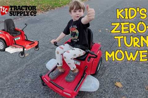 Kid-size Zero-Turn mower! Kid Trax from Tractor Supply Company! Kids and Lawnmowers | Great gift!!