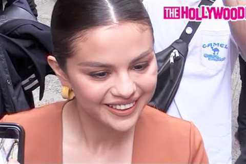 Selena Gomez Is Mobbed By Fans While Leaving The 'Live With Kelly And Ryan' Show In New York, NY