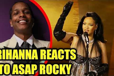 Rihanna Reaction To Asap Rocky As He Cheers her up from among the audience
