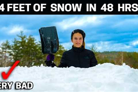 GETTING THROUGH the Worst Snow Storm in 30 Years - 4 Feet in 48 Hours!