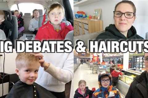 GROCERY SHOP WITH ME, FAMILY DEBATES, &amp; HAIRCUTS! | DAY IN THE LIFE