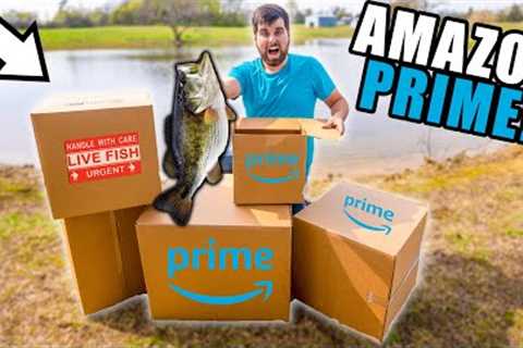 AMAZON PRIME STOCKS MY PONDS! *First Time FISHING THEM*