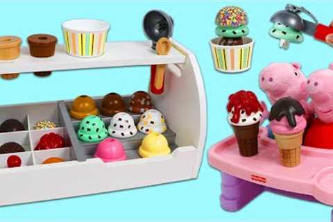 Peppa Pig Toy Ice Cream Scoop Dessert Shop for Baby George, Mummy Pig, &amp; Daddy Pig!