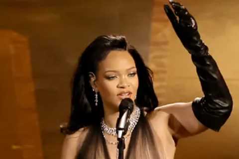 Pregnant Rihanna Stuns Performing Lift Me Up for First Time Live at Oscars