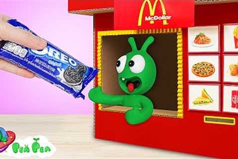 Pea Pea and his Mc Donald's Shop Toy - Pea Pea Cartoon