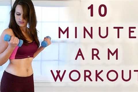 Beginners Workout for Toned, Sexy Arms, 10 Minute Quick Easy Fitness, Lean Arm Exercises at Home