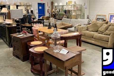 GOODWILL SHOP WITH ME SOFAS ARMCHAIRS TABLES KITCHENWARE FURNITURE SHOPPING STORE WALK THROUGH
