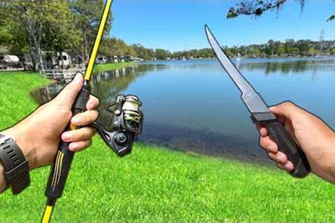 Catching and Cooking FOOD for my WIFE (Catch and Cook)