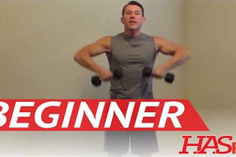 15 Minute Beginner Weight Training - Easy Exercises - HASfit Beginners Workout Routine - Strength