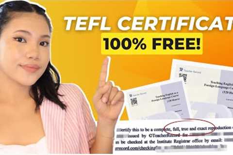FREE TEFL/Teaching Certificate for ESL teachers (non-native speakers) #teachermarie #earnmoneyonline