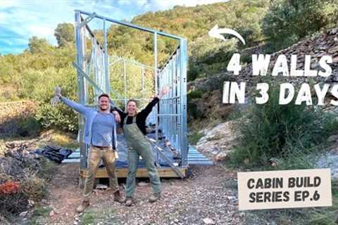 Building a TINY HOUSE using LIGHT STEEL FRAME | Cabin Build Series Ep.6 | V.21