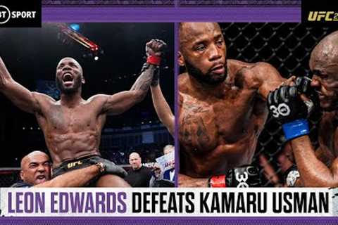Leon Edwards defeats Kamaru Usman in London! 🇬🇧🏆 | #UFC286 results and post-fight interview