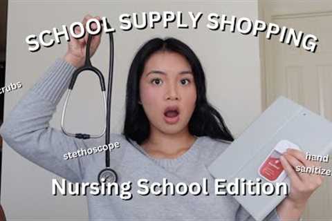 School supply shopping at Walmart, Target, Amazon** school supply haul for nursing school