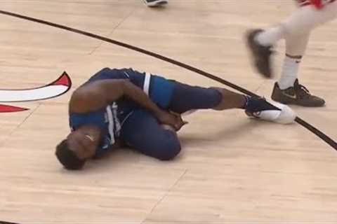 Anthony Edwards gets carried to locker room after scary ankle injury vs Bulls