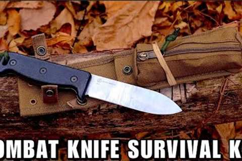 Bushcraft Survival Skills Using a Combat Knife Kit - Fishing Video - Forest Cooking!