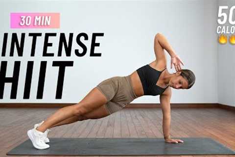 30 Min Intense HIIT Workout For Fat Burn &amp; Cardio - Burn 500 Calories (At Home, No Equipment)