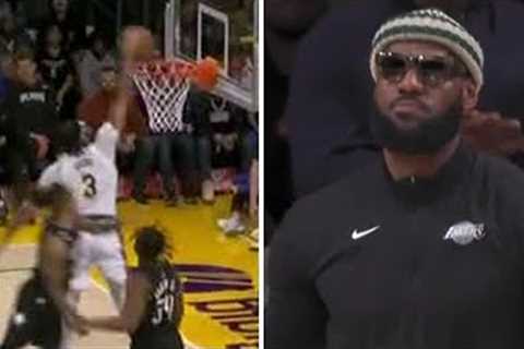 LeBron James was a fan of AD's dunk on this play 😎 | NBA on ESPN