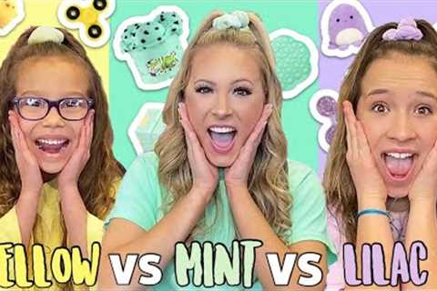 YELLOW 🍌☀️ VS MINT 🧼🧚🏼‍♀️ VS LILAC 🦄🍬 SHOPPING CHALLENGE WITH GUEST SUBSCRIBER!