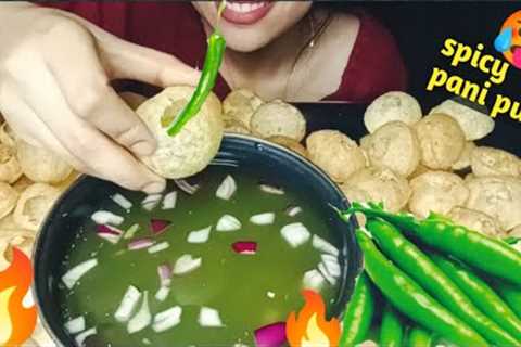EATING GOLGAPPA CHALLENGE, SPICY PANI, INDIAN STREET FOOD , INDIAN ASMR SHOW