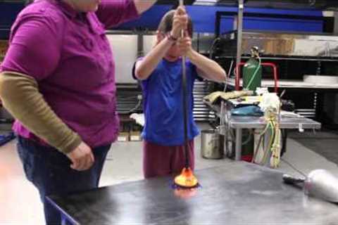 Glass Blowing Demo For Kid's Art Class