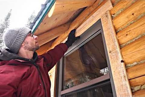 Building A Log Cabin | Ep. 51 | Exterior window framing + sink installation
