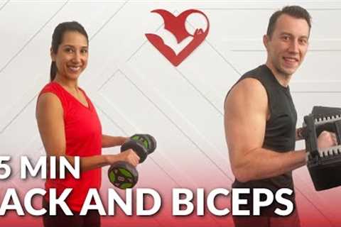 25 Min Back and Biceps Workout with Dumbbells at Home - Back and Bis Exercises for Women &amp; Men