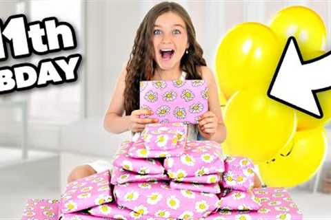 SIENNA’S 11th Birthday OPENING PRESENTS! | Family Fizz