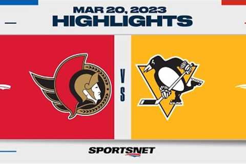 NHL Highlights | Senators vs. Penguins - March 20, 2023