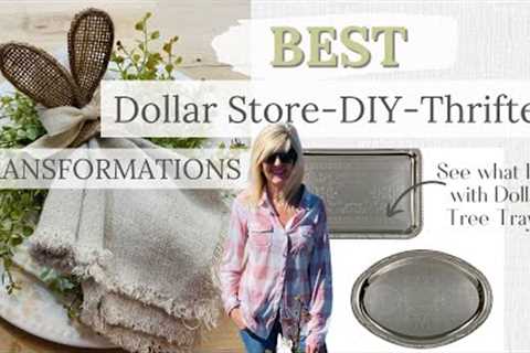 BEST DOLLAR STORE DIY &amp; THRIFTED TRANSFORMATIONS! SEE WHAT I DO WITH DOLLAR TREE TRAYS
