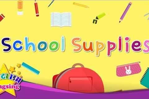 Kids vocabulary - School Supplies - Learn English for kids - English educational video