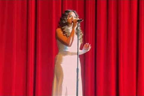 Montez covers Rihanna’s ‘Lift Me Up’ at school talent show