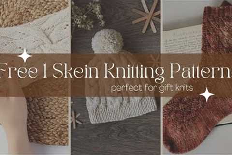 FREE 1 Skein Knitting Patterns - Perfect for Gift Knits! - Knitting Podcast - BIRCH AND LILY